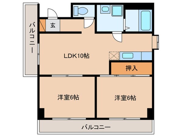 メゾンドール桜坂の物件間取画像